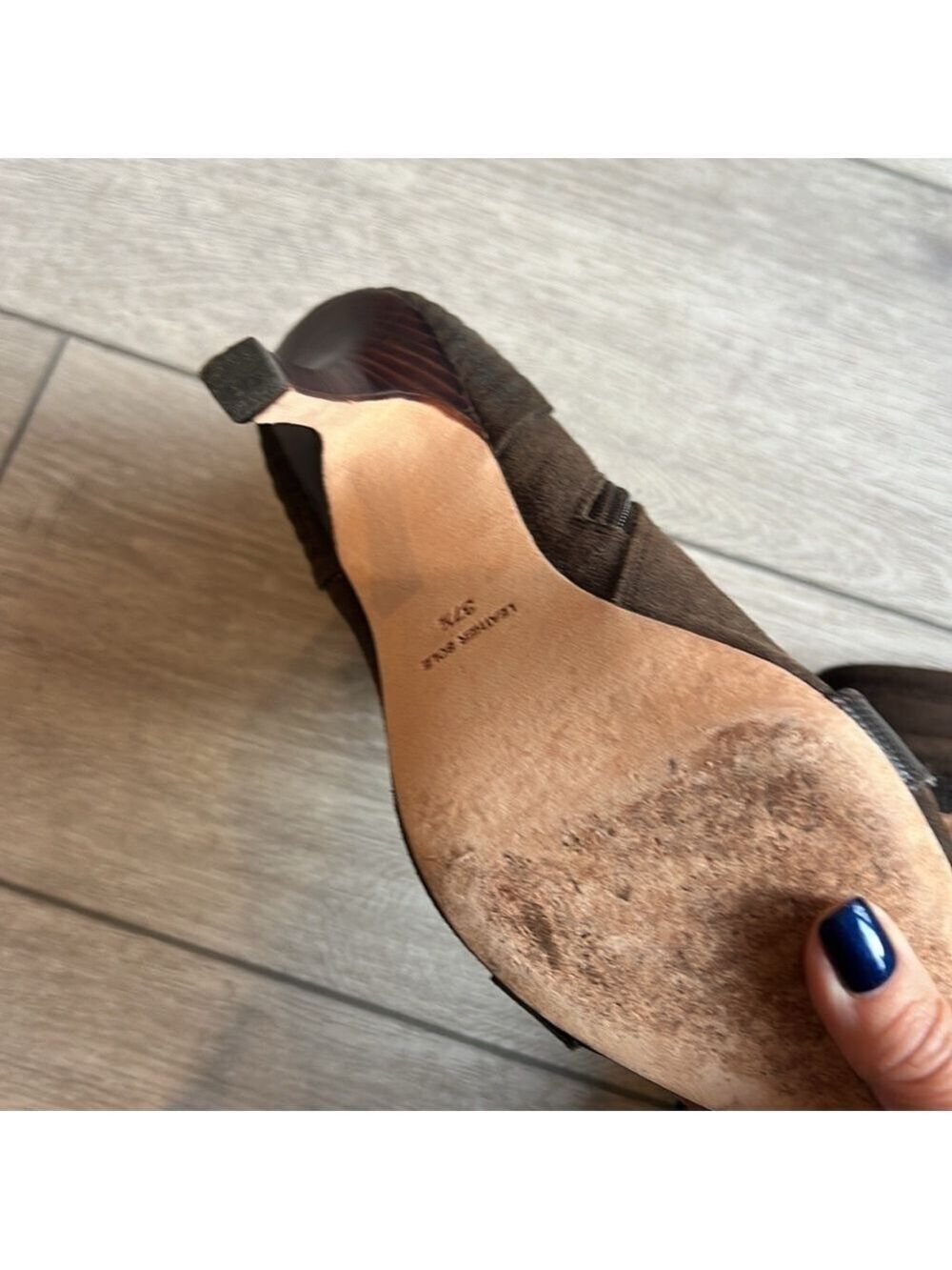 Plenty by Tracy Reese chocolate Brown Suede Ankle Boots with Buckle Detail 7.5 - Picture 6 of 12